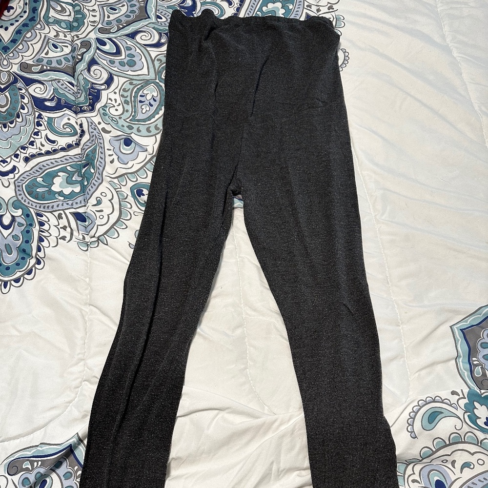 Heather Gray Maternity Leggings by Belly by Design